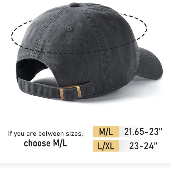 Women\'s Grey Vintage Washed Unstructured Baseball Cotton Adjustable Cap main image 5